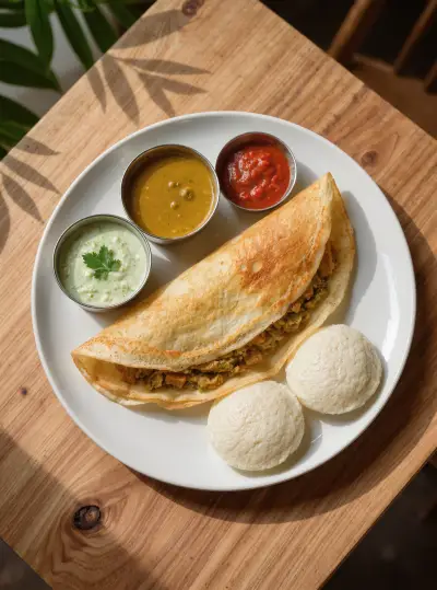 Masala dosa and idli