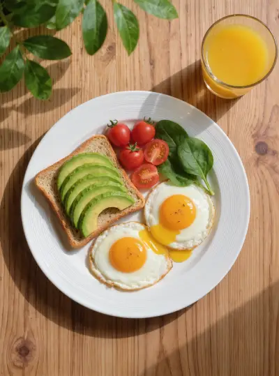 Eggs and avocado toast